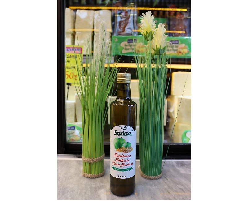 Sazlıca Sandaloz Sakızlı Elma Sirkesi 500 Ml.