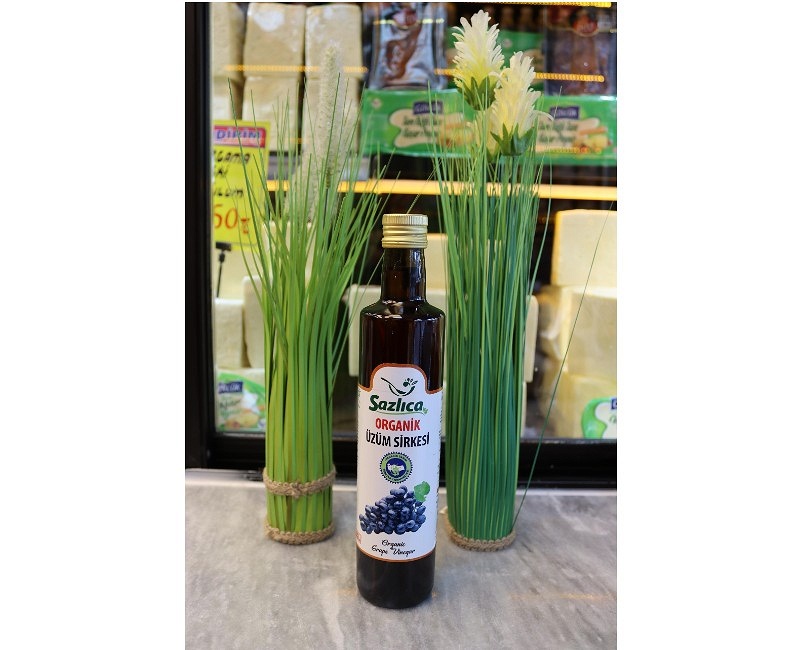 Sazlıca Organik Üzüm Sirkesi 500 Ml.